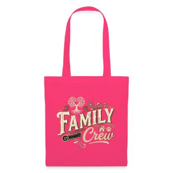 Famille Famille Famille Vintage Dicton - Sac en tissu - rose azalée - Devant