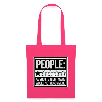People Absolute Nightmare 1 Stern Review Logo Text - Stoffbeutel - Azalea - Vorne