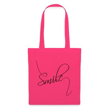Smile | Smile | good mood typography - Tote Bag - azalea - Front