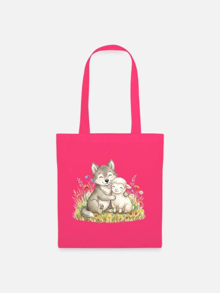 Wolf und Schaf Freundschaft - Stoffbeutel - Azalea