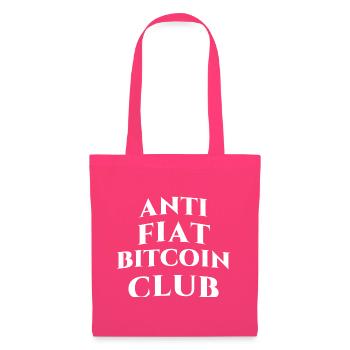 ANTI FlAT-SYSTEM BITCOIN CLUB - Stoffbeutel - Azalea - Vorne