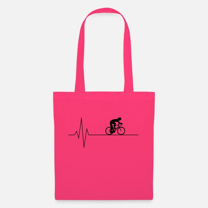 Herzschlag Radfahrer - Stoffbeutel - Azalea