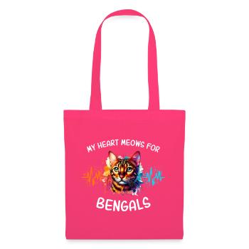 Bengalkatze Herzlinie - Stoffbeutel - Azalea - Vorne