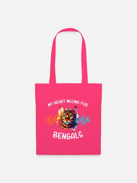Bengalkatze Herzlinie - Stoffbeutel - Azalea