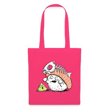 Lustiges Sushi mit Fischgräte I Kawaii Japan Essen - Stoffbeutel - Azalea - Vorne