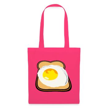 Toast mit Spiegelei lecker Frühstück - Stoffbeutel - Azalea - Vorne