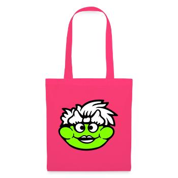 grenouille femme joli crapaud drôle fille féminine - Sac en tissu - rose azalée - Devant