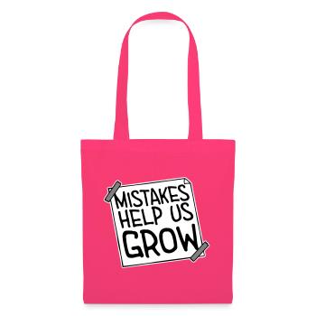 Mistakes Help Us Grow Funny Motivational Growth - Tote Bag - azalea - Front