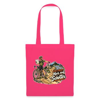 Gravelbike Fahrer Schotter Abenteuer - Stoffbeutel - Azalea - Vorne