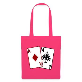 Poker Cards – Texas Hold'em Casino Design - Tote Bag - azalea - Front