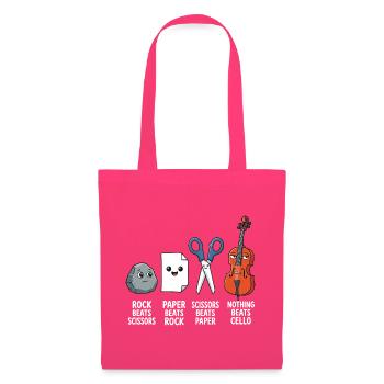 Nichts schlägt Cello – Schere, Stein, Papier, Cellist, - Stoffbeutel - Azalea - Vorne