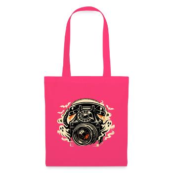 Flammenkamera Retro-Ästhetik - Stoffbeutel - Azalea - Vorne