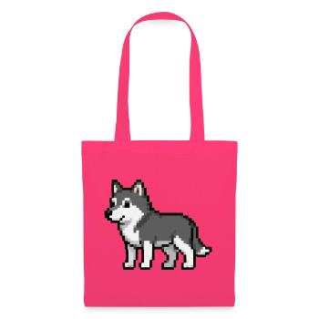 Pixel Wolf - Stoffbeutel - Azalea - Vorne