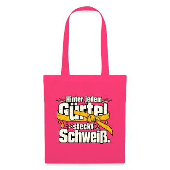 Kampfsport Gürtelprüfung Schweiß Disziplin - Stoffbeutel - Azalea - Vorne