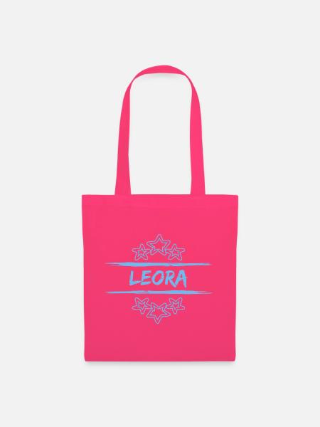 Leora als Geburtsname - Stoffbeutel - Azalea
