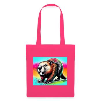 castor - Sac en tissu - rose azalée - Devant