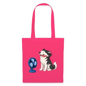 Husky im Gegenwind - Stoffbeutel - Azalea - Vorne