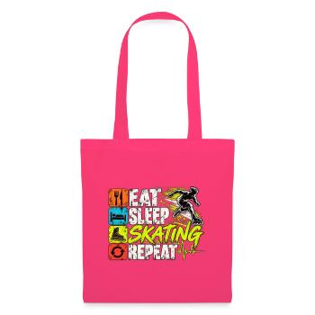 Inline Skating – Eat Sleep Skating Repeat - Stoffbeutel - Azalea - Vorne