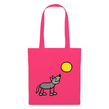Hund Wolfshund Wolf Mond Vollmond - Stoffbeutel - Azalea - Vorne
