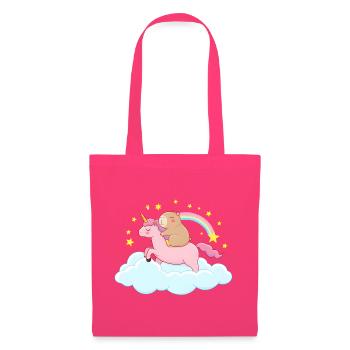 Capybara et licorne – un voyage de rêve - Sac en tissu - rose azalée - Devant