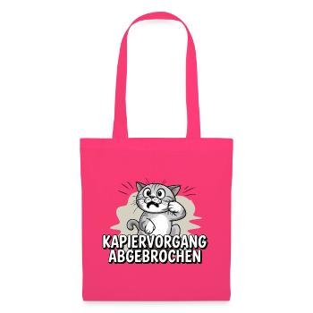 Processus de copie abandonné – chat confus - Sac en tissu - rose azalée - Devant