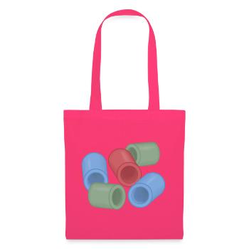 Capsules de couleur abstraites perles de repassage - Sac en tissu - rose azalée - Devant