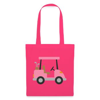 White Golf Cart - Tote Bag - azalea - Front