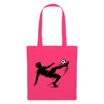 Fallrückzieher Fussball Silhouette - Stoffbeutel - Azalea - Vorne