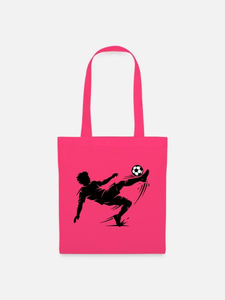 Fallrückzieher Fussball Silhouette - Stoffbeutel - Azalea