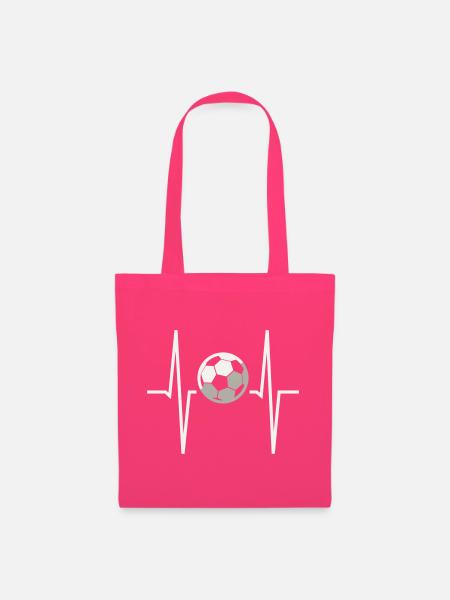 Fußball-Herzfrequenz-EKG Herzfrequenzmonitor Fußballfan - Stoffbeutel - Azalea