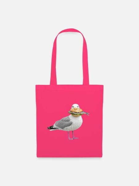 Silbermoewe-mit-Fischbroetchen Möwe - Stoffbeutel - Azalea