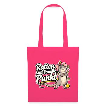Rattenhalter Rattenfan Rattenliebe Statement - Stoffbeutel - Azalea - Vorne