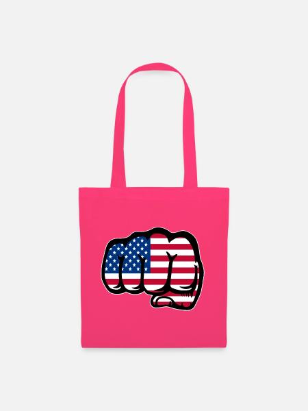USA Flagge Hand Faust - Stoffbeutel - Azalea