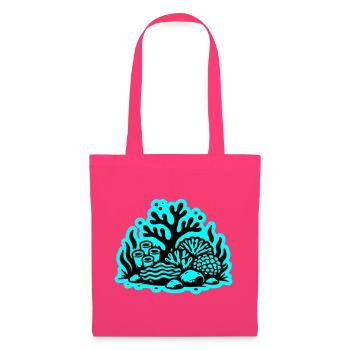 Icône corallienne de l’océan récif corallien - Sac en tissu - rose azalée - Devant