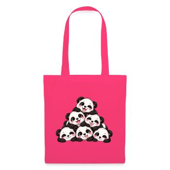 Süße Pandas Freunde Kuscheln Cartoon - Stoffbeutel - Azalea - Vorne