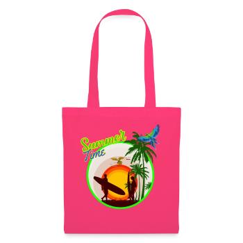 heure d'été - Sac en tissu - rose azalée - Devant