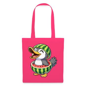 Süße Cartoon Ente Pinguin Vogel Melone Sommer Freu - Stoffbeutel - Azalea - Vorne