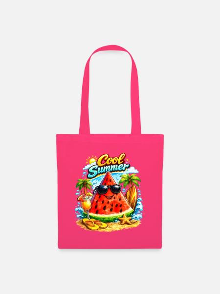 Cool Watermelon Summer Vibes Illustration - Stoffbeutel - Azalea