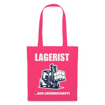 Lagerist Aus Leidenschaft Staplerfahrer Geschenk - Stoffbeutel - Azalea - Vorne