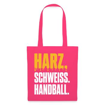 Harz. Schweiß. Handball. – Typo Shirt - Stoffbeutel - Azalea - Vorne