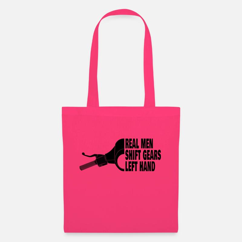 Real men shift gears left hand - Stoffbeutel - Azalea