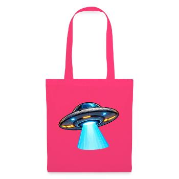 UFO Lichtstrahl Alien-Design - Stoffbeutel - Azalea - Vorne