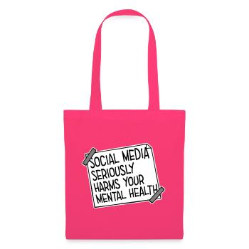 Les réseaux sociaux nuisent sérieusement à la santé mentale selon les affirmations - Sac en tissu - rose azalée - Devant