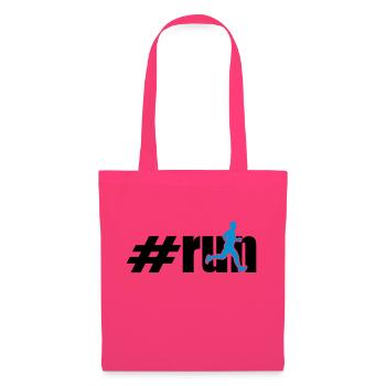 run man 2 colours - Sac en tissu - rose azalée - Devant