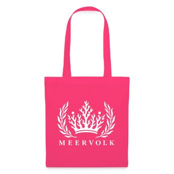 Meervolk Korallen Krone Emblem Schwarz Weiss - Stoffbeutel - Azalea - Vorne