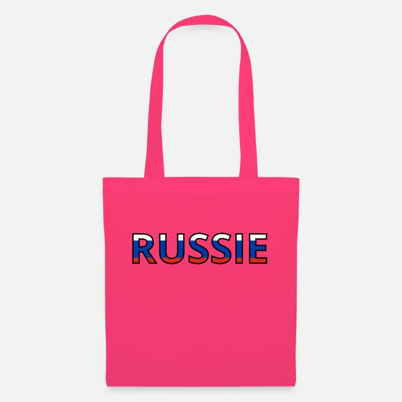 Drapeau russie - Sac en tissu - rose azalée