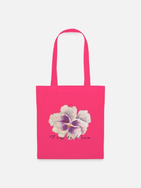 Weiße Stiefmütterblüten-Malerei – Kostenlos zum Blühen - Stoffbeutel - Azalea