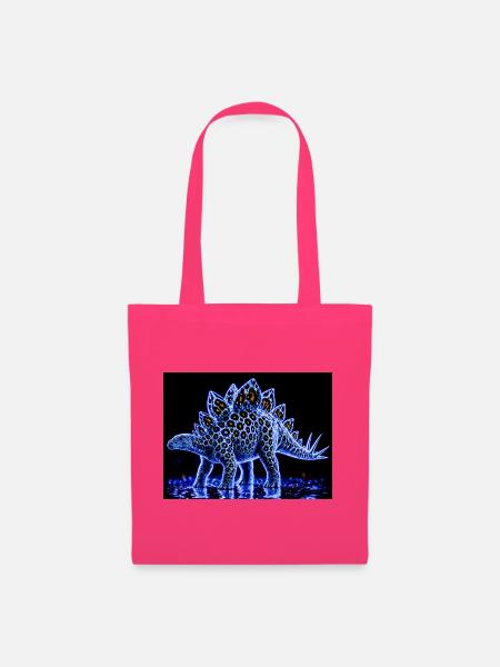 Neon Stegosaurus-Lichtshow - Stoffbeutel - Azalea