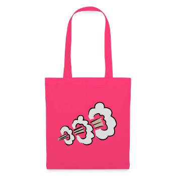Explosion bruyante de pets Humour Toilet Nuage comique - Sac en tissu - rose azalée - Devant