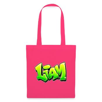 LIAM Graffiti-Name: Das Geschenk, das den Kopf umhaut! - Stoffbeutel - Azalea - Vorne